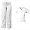 womens scrubs set white