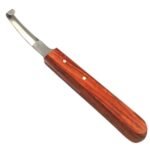 Double Edge Hoof Knife with Wooden Handle